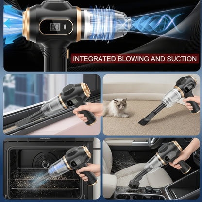 Belibuy 6-in-1 Handheld Cordless Car Vacuum Cleaner with Smart Display - 19000Pa Powerful Portable Solution for Home, Office, and Pet Care